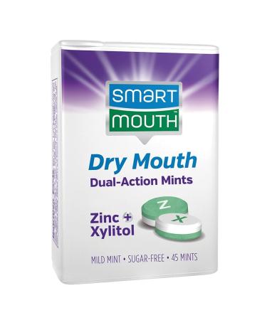 SmartMouth Dry Mouth Dual-Action Mints with Xylitol, 45 pieces