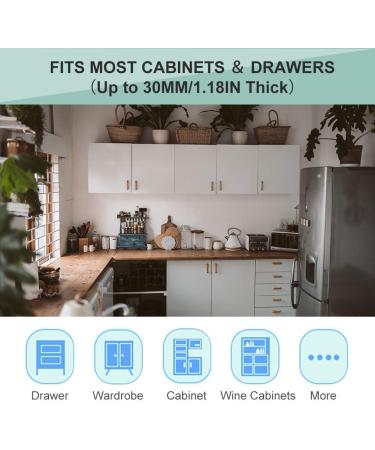 Magnetic Cabinet Locks Child Safety Kit - 16 Locks & 3 Keys for Drawers and Cabinets - Kitchen Baby Proofing Solution - Buy Online on GoSupps.com