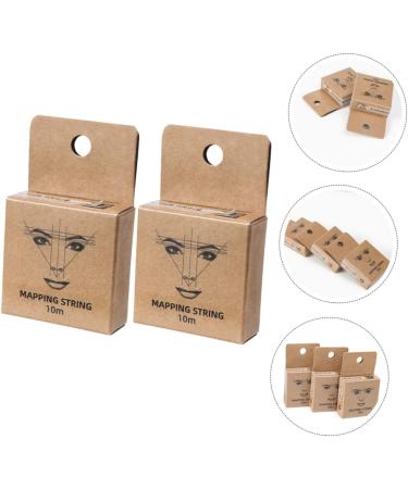 Didiseaon 14 pcs Symmetrical Marking Eyebrows Salon Mapping Pre Makeup Eyebrow Ink Beauty Thread Tattoos 7.5x4.5cmx7pcs Brownx7pcs - Buy Online on GoSupps.com