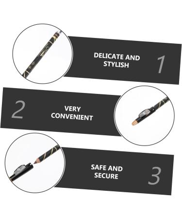 NOLITOY 4pcs Two-in-one Eyebrow Pencil Eyebrow Pen Brown Eyeliner Pencils Women Eyebrow Pencils Girl - Buy Online on GoSupps.com