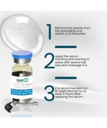 HairMD S rum complexe capillaire clinique + rouleau de soins de la peau - Buy Online on GoSupps.com