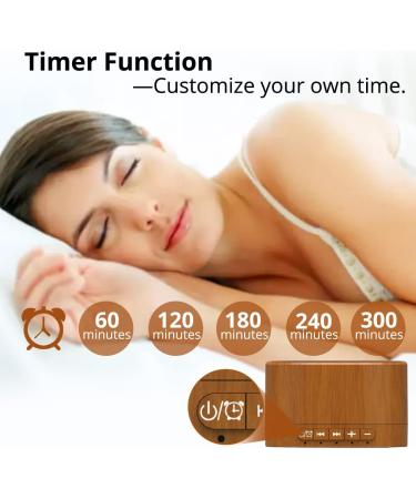 Magicteam White Noise Machine | 20 Non-Looping Natural Sounds | Memory Function | 32 Volume Levels | AC/USB Powered | Sleep Timer | Therapy for Baby, Kids, Adults - Wood - Buy Online on GoSupps.com