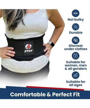 Breathable Adjustable Back Brace for Lower Back Pain - Perfect for Men & Women | Includes Mesh Bag | Ideal Support for Heavy Lifting - Large Black - Buy Online on GoSupps.com