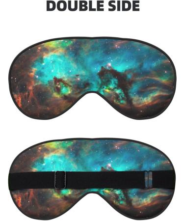 FoRes Universe Galaxy Space Print Eye Mask - Adjustable Light Blocking Sleep Mask for Adults | Unisex Smooth Design for Deep Rest - Buy Online on GoSupps.com