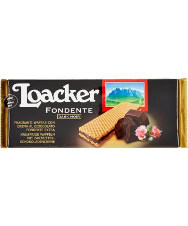 Loacker Loacker Wafer Fondente Dark Noir Crispy Waffles with Sweet Chocolate Cream 150g (Pack of 3)