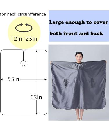 Waterproof Hair Cutting Cape with Hand Holes for Salon Clients - Gray - Buy Online on GoSupps.com