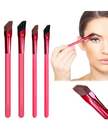 4Pcs 4D Hair Stroke Brow Stamp Brush,Multi Function Eyebrow Brush,square eyebrow makeup brush,Professional Eyebrow Brush,Be Applicable to Filling Eyebrows and Concealer(large and Small)