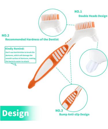 Qunliujiao 5 Piece Prosthetic Toothbrush Set | Denture Cleaner & Prosthesis Brush for Optimal Oral Care - Buy Online on GoSupps.com