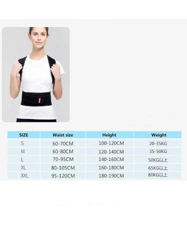Jingshubo Adjustable Posture Correction Back Support for Men & Women - Lumbar Vertebrae Corrector - B05 Black 5XL - Buy Online on GoSupps.com