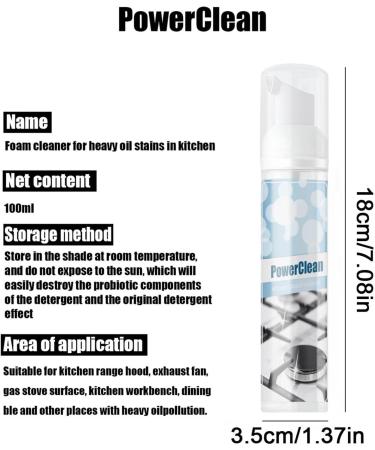 Kitchen Grease Cleaner - Safe Kitchen Oil Cleaner with Environmentally Friendly Formula Effective Cleaning 100ml for Kitchen Utensils/a - Buy Online on GoSupps.com