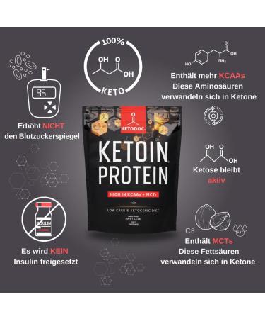 Ketoin Protein Shake - Keto-Friendly Concentrate with KCAA & MCT - Chocolate 500g - Ideal for Ketosis & Sports Diets - Buy Online on GoSupps.com