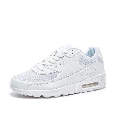 Sneakers men sports shoes women running shoes with damping sneakers street running shoes fashion fitness shoes breathable light black EU36-47 42 EU C white