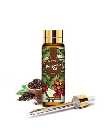 PHATOIL - Coffee Fragrance Oil for Diffuser for Home Aromatherapy Soap Making Candle Making Burner Oil - 10ml Coffee 10.00 ml (Pack of 1)