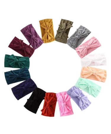 Nylon Baby Headband Hairband Elastic Bow For Baby Girl Newborn Toddler 16 Pieces Yoga Hair Bands