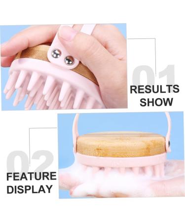 SESESFOUFU Shampoo Brush & Scalp Massager - Pink Scrubber for Hair Care & Peeling - 8.4x8x7.4cm | International Shipping Available - Buy Online on GoSupps.com