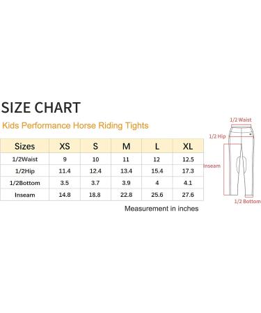 FitsT4 Kids Horse Riding Tights Performance Knee Patch Pull On Equestrian Schooling Riding Pants Teal X-Small - Buy Online on GoSupps.com