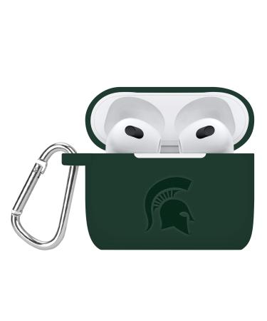AFFINITY BANDS Michigan State Spartans Engraved Silicone Case Cover Compatible with Apple AirPods Gen 3 (Green)