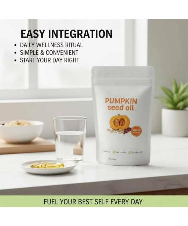 Pumpkin Seed Oil Capsules Hair Growth Skin Care NonGmo Gluten1pcs - Buy Online on GoSupps.com