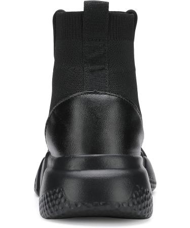Santiro Men's Breathable Knit Slip On Sneakers - Size 10, All Black - Buy Online on GoSupps.com