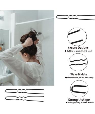 200PCS Black Hair Pins for Buns - Bobby Pins for Long & Thick Hair - Hair Accessories for Women - Bun Maker for Wedding Bride - Hairdressing Clips with Storage Box - Buy Online on GoSupps.com