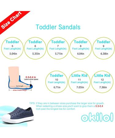 Okilol Toddler Slip On Sandals - Navy - Size 6 - Quick Dry Summer Beach Water Shoes - Buy Online on GoSupps.com