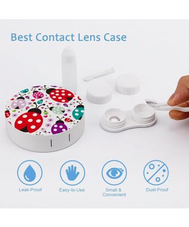 Colorful Ladybug Contact Lens Case Kit | Eye Care Holder with Tweezers & Solution Bottle for Travel & Home | Bagea-Ka - Buy Online on GoSupps.com