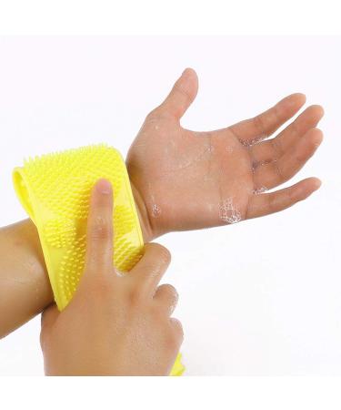 Silicone Back Scrub Exfoliating Back Scrubber - Yellow 23.5 Inch - Buy Online on GoSupps.com