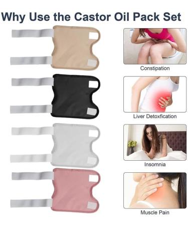 1PC Reusable Knee Castor Oil Pack - Soft Wool Sleep Aid for Abdominal Health & Recovery - Buy Online on GoSupps.com