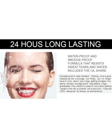 FAEYLI 2 in 1 Professional Makeup Black Waterproof Liquid Eyeliner Stamp - Buy Online on GoSupps.com