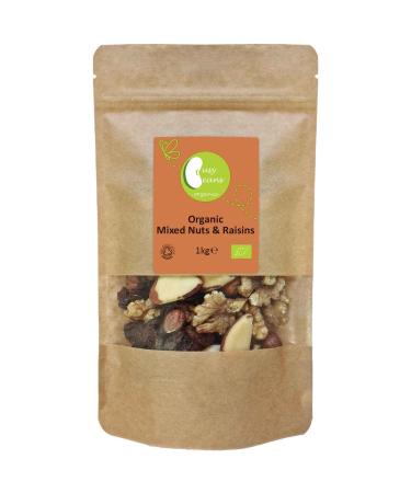 Organic Mixed Nuts & Raisins - Certified Organic - by Busy Beans Organic (1kg) - Buy Online on GoSupps.com