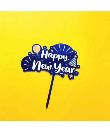 Personalised Cake Toppers Cake Decorations 1pcs Colorful Happy New Year Cake Toppers Creative Cupcake Topper Dessert Decorations Supplies for New Year (Color : E) (Color : B) (Color : G) - Buy Online on GoSupps.com