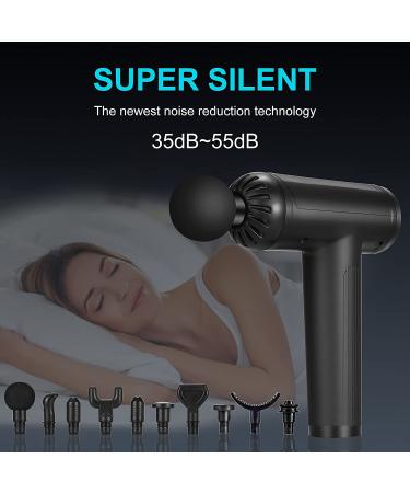 Deep Tissue Massage Gun - 30 Speed Quiet Muscle Percussion Massager for Athletes - 10 Heads Back Neck Hammer Massager (Black) - Buy Online on GoSupps.com