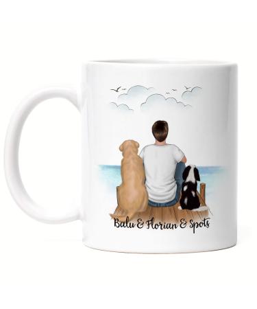 Kiddle-Design Dog Dad Mug Personalized Dog Owner Gift Dog Lover Dogs Dog Dad Dog Fan Dog Motif Pet White