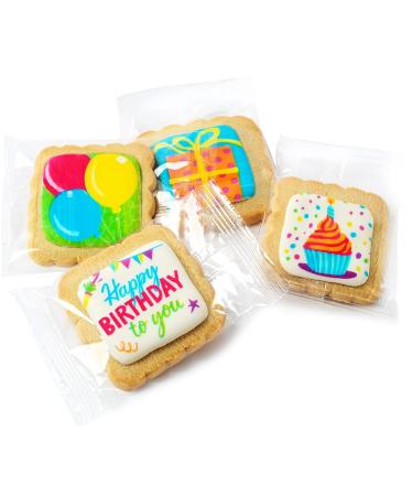 Happy Birthday Cookies 12 Pack Gift Basket | Nut-Free | For Kids, Men, Women | Decorated Party Favors | Individually Wrapped | Large Box - Buy Online on GoSupps.com