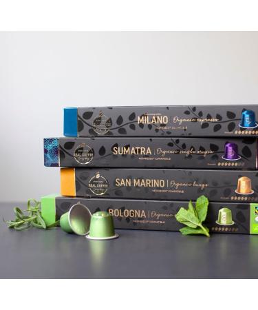 Organic Sumatra Dark Roast Espresso Coffee Pods - 100 Count Compatible with Nespresso Machines - Buy Online on GoSupps.com