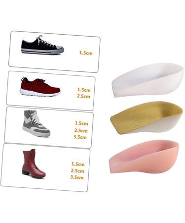 Beaupretty Unisex Invisible Heightening Insoles - Translucent Heel Pads for Men & Women | Height Increase Cushions - Pink 11x1.5cm - Shop Internationally - Buy Online on GoSupps.com
