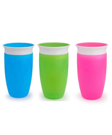 Munchkin Miracle 360 BPA Free Sippy Cup 296 mL/10 Oz 3 Count Blue/Green/Purple