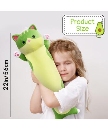 Yamepuia Long Avocado Cat Pillow 56CM - Soft Avocado Hugging Plush Doll for Kids, Boys, and Girls - Buy Online on GoSupps.com