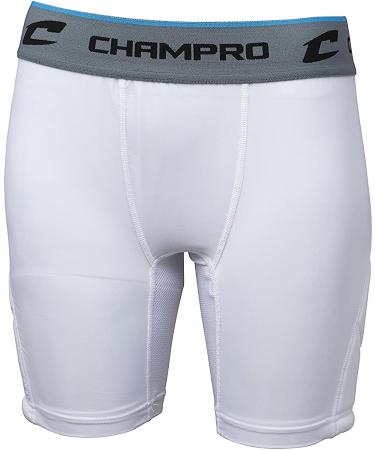 CHAMPRO Women's Fastpitch Softball Compression Sliding Shorts - White, Size Medium - Buy Online on GoSupps.com