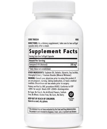 Buy GNC CoQ-10 200mg for Heart Health | 60 Count - Free International Shipping - Buy Online on GoSupps.com