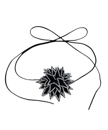 Southjieling necklace in the vintage style unique flower-necklace stylish diamond necklace fabric material perfect jewelry for daily use silver