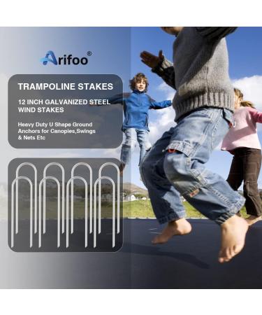 Heavy Duty Trampoline Wind Stakes - Safety Ground Anchor 8pcs - Buy Online on GoSupps.com