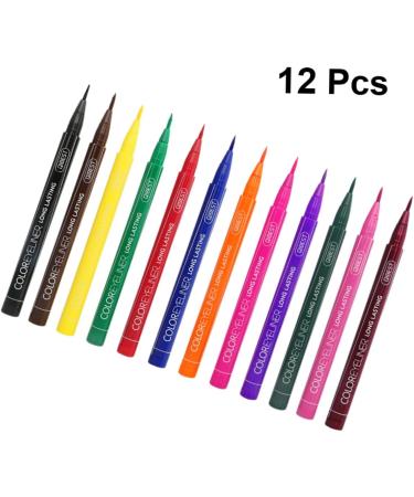 TOVINANNA 24 Pcs Liquid Eyeliner Red Eyeliner Pencil Colored Eyeliner Waterproof Eyeliner Eye Beauty Pencil 1 count (Pack of 1) As Shownx2pcs - Buy Online on GoSupps.com