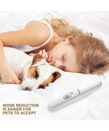 POPETPOP Dog Paw Clippers - Low Noise Cordless Electric Trimmer | USB Rechargeable 2-Speed Grooming Kit for Small Dogs/Cats - Buy Online on GoSupps.com