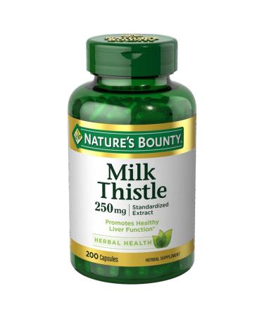 Nature's Bounty Milk Thistle 250 mg Capsules 200 ea - Buy Online on GoSupps.com