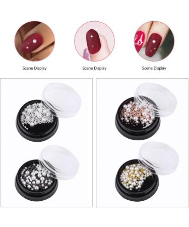 LALAFINA 4 Pearl Studs for Nails Manicure Pearls Circle Beads White Stickers Diy Pearl Beads Nail Art Charms Craft Pearl Ballet Shoes Diy Manicure Accessories Three-dimensional - Buy Online on GoSupps.com