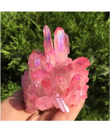 Aura Crystal Cluster Angel Aura Titanium Quartz Crystal Stunning Rainbow Specimen Minerals Reiki Home Collections - Buy Online on GoSupps.com