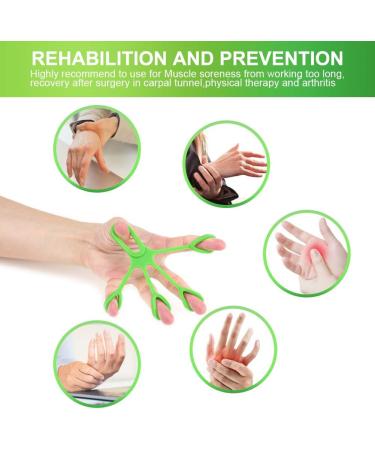 Autuwt Finger Trainer 6-Set | Hand Grip Strengthener & Muscle Trainer | Improve Grip & Hand Strength - Green - Buy Online on GoSupps.com