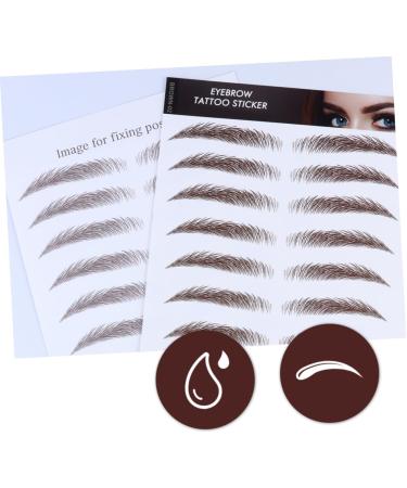 PLAFOPE 6D Hair- Eyebrows Stickers 4pcs Eyebrow Stickers 6d Hair-like Eyebrow Transfer Stickers Eyebrow Trimming 4 Stickers - Buy Online on GoSupps.com