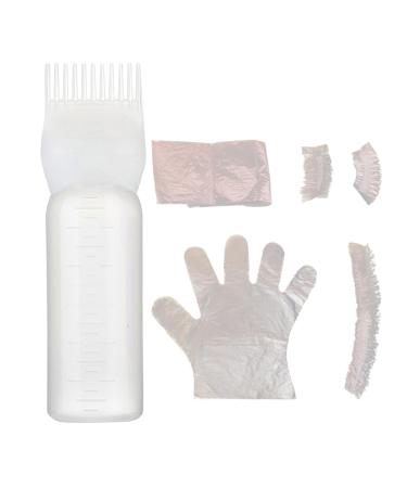 Hair Oil Applicator Bottle 160ml with Hair Dye Kit Root Comb Applicator Bottle with Clear Scale Portable Hair Bleach Kit for Home Barber Shop Hair Dye Tools Hair Oil Applicator Bottle